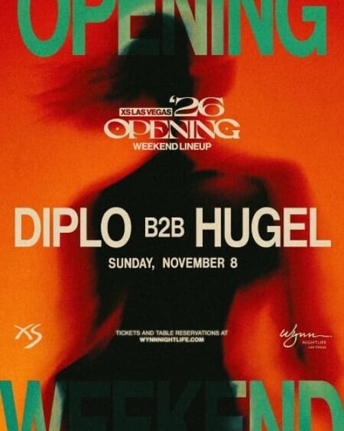 Diplo B2B Hugel at XS Nightclub on November 8, 2026