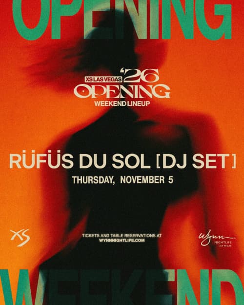 RÜFÜS DU SOL [DJ SET] at XS Nightclub on November 5, 2026