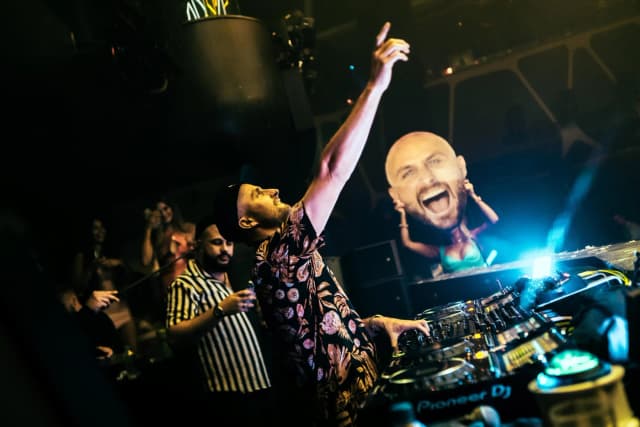 Hakkasan Nightclub Las Vegas — Fisher performing in the DJ booth