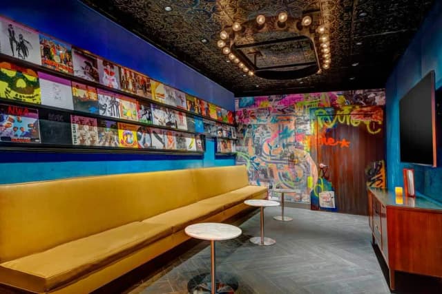 JEWEL Nightclub Las Vegas — Lounge interior with yellow seating