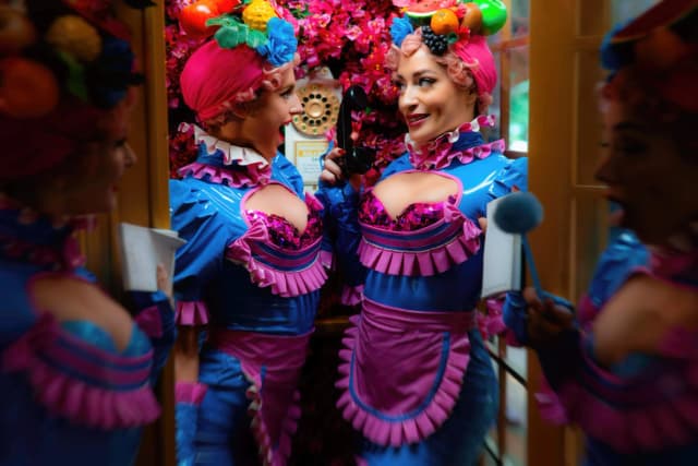 LAVO Party Brunch Las Vegas — Costumed dancers at party brunch
