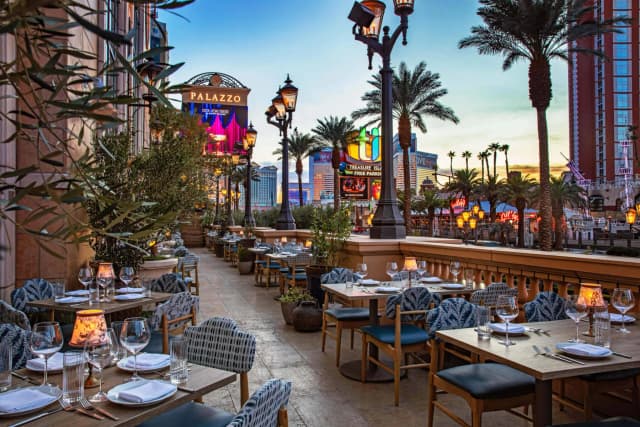 LAVO Party Brunch Las Vegas — Terrace seating